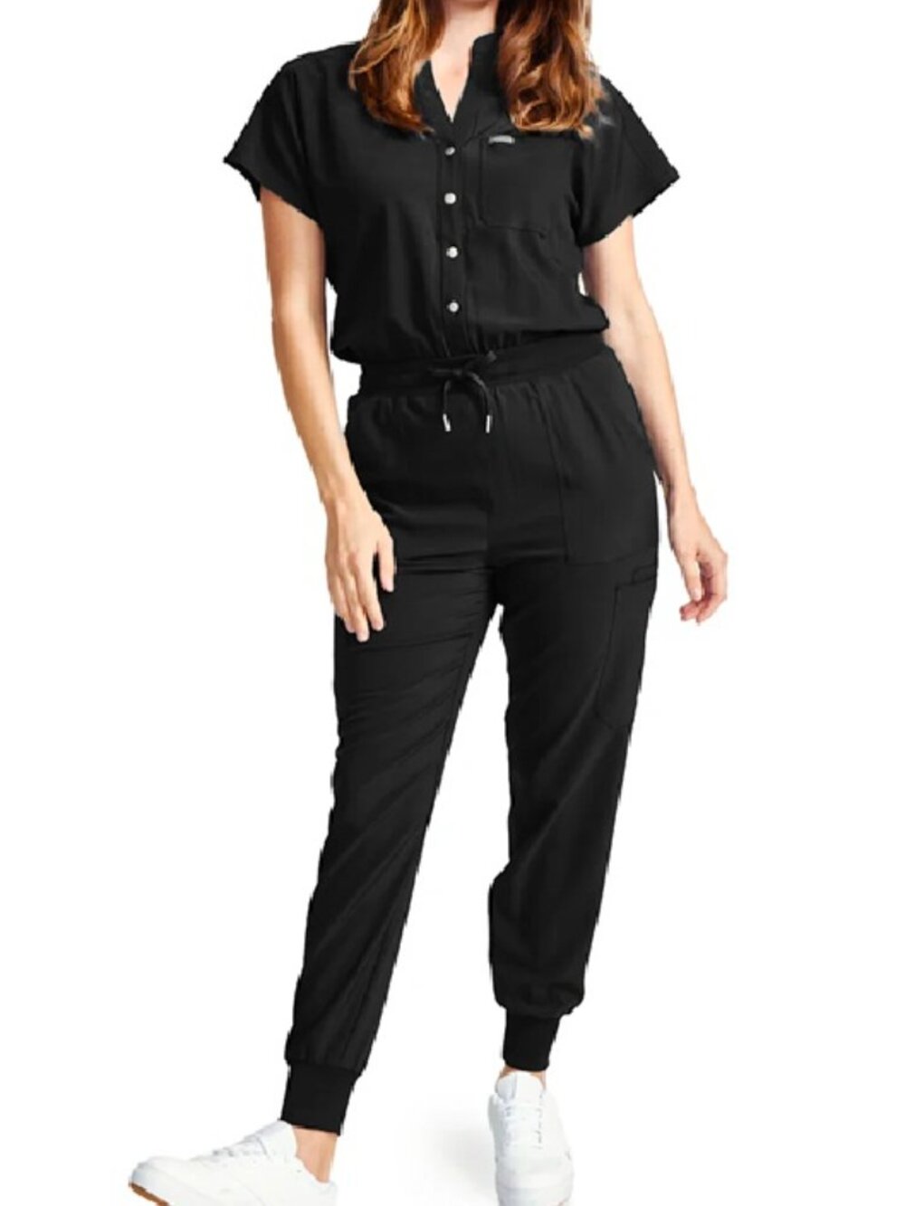 NWOT Landau Forward 8 Pocket Cargo Jumpsuit Black Large